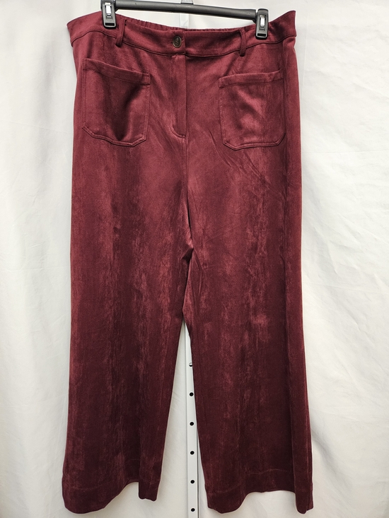 Skies Are Blue Pants - New Skies Are Blue Wide-Leg, High Rise Pants in Burgundy